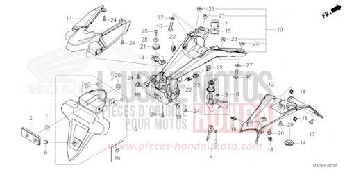REAR FENDER ADV750S de 2025